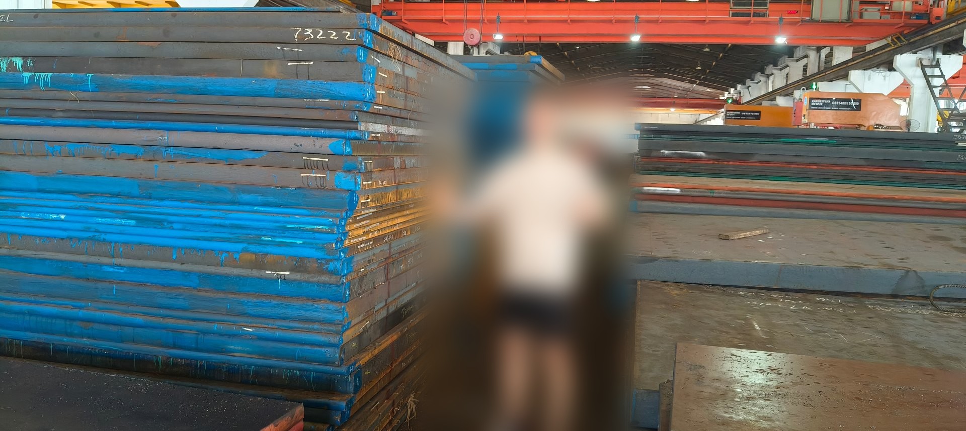 Customer inspecting material at the warehouse