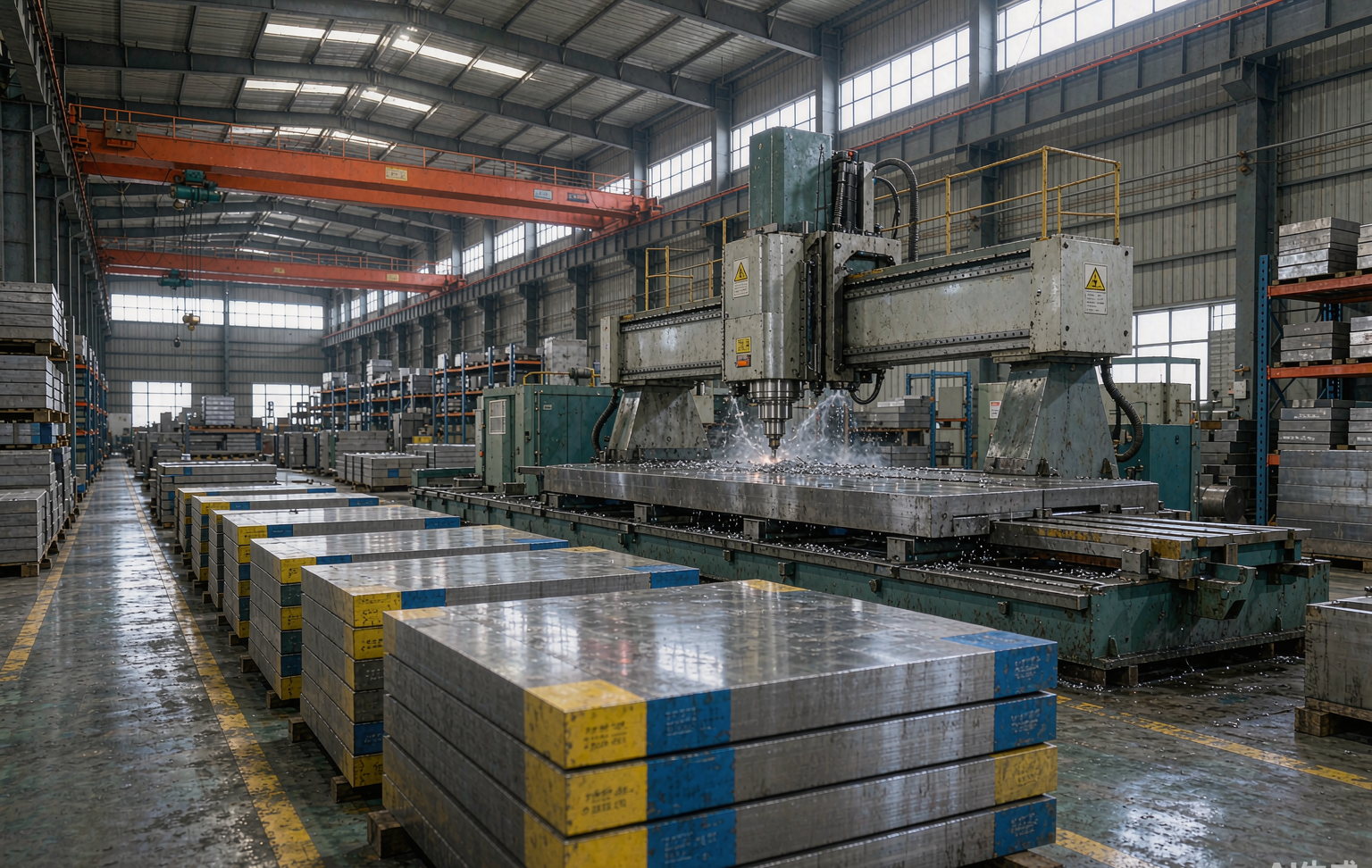 Steel stockyard